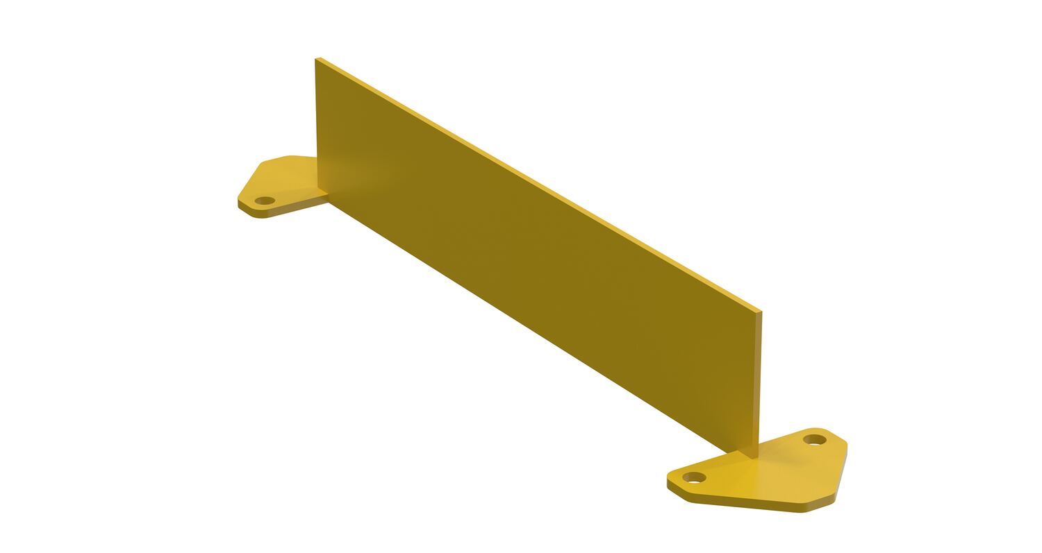 Vestil Steel Toe Board for VDKR W/Base Plates, - 24 In. - Yellow