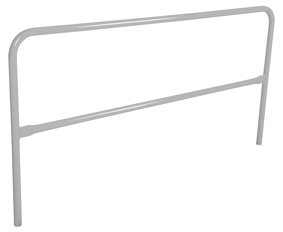 Vestil Steel Safety Railing - 7 Ft. Length - Silver