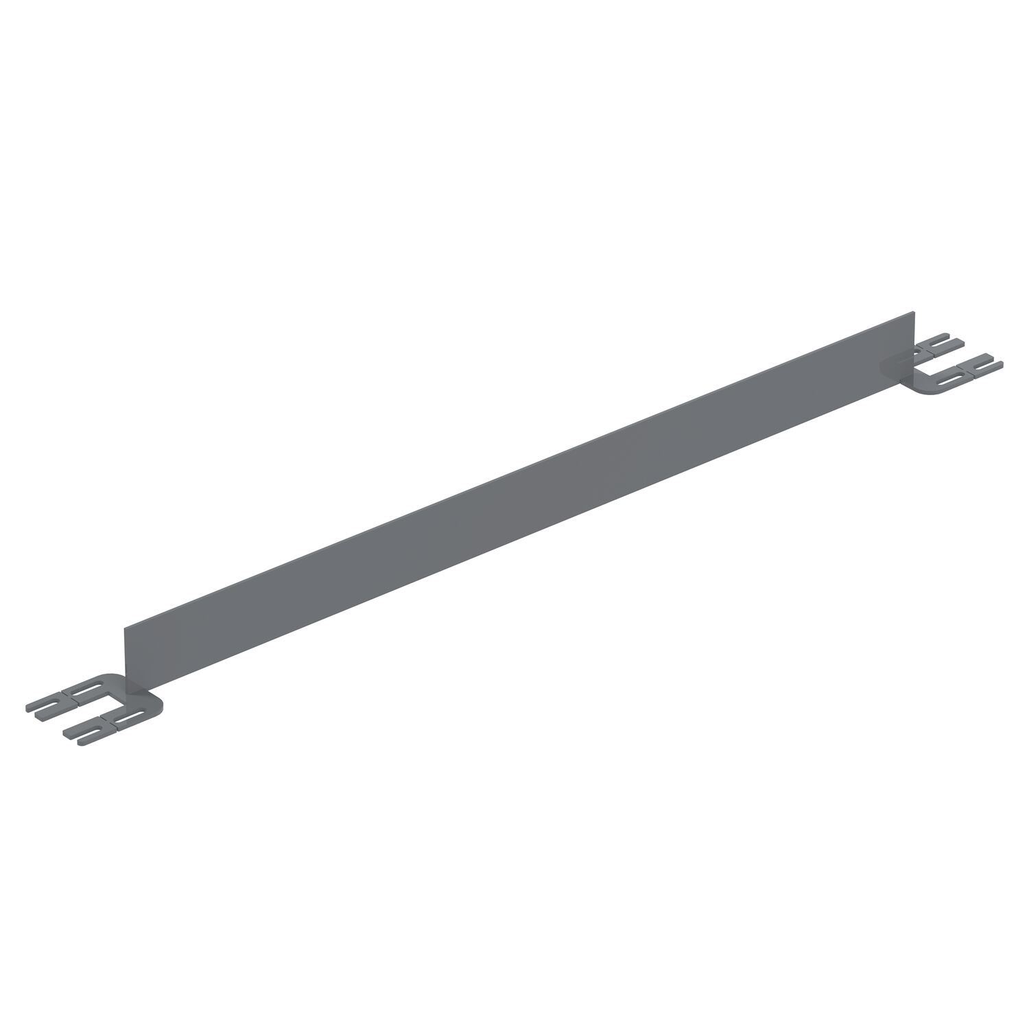 Vestil Steel Toe Board For Pipe Safety Railing - 5 Ft. Length - Gray Semi Gloss