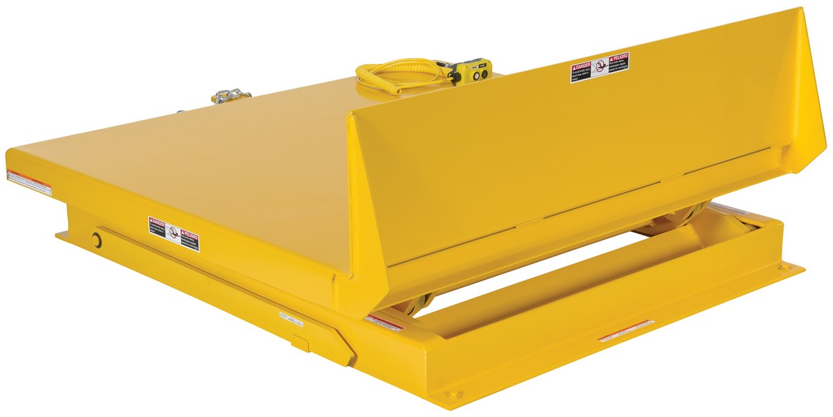 Vestil Steel Ergonomic Lift/Tilt Table - 54 In. x 48 In. 460 Volt 3 Phase 6,000 lb - Yellow