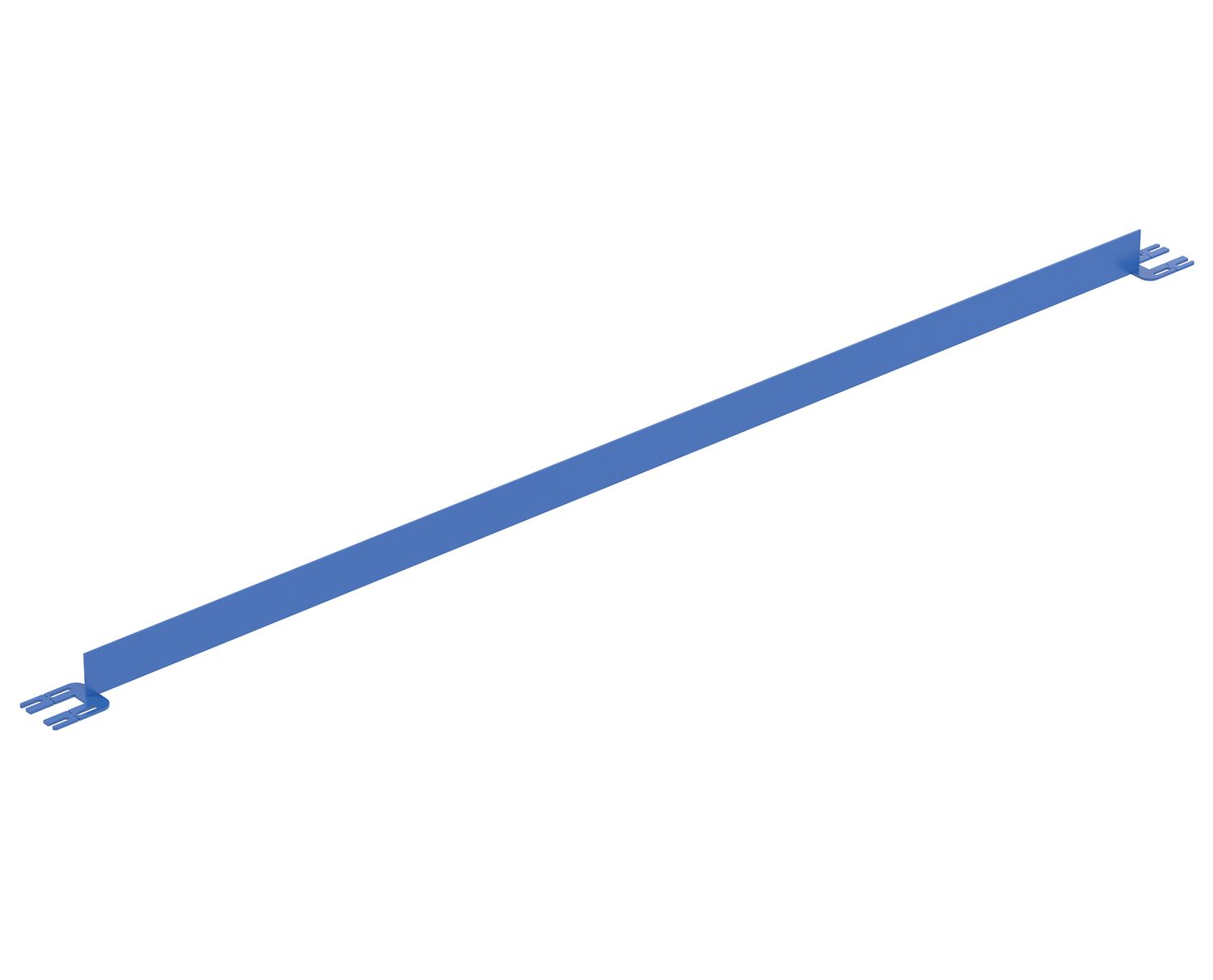 Vestil Steel Toe Board for Pipe Safety Railing - 10 Ft. Length - Blue