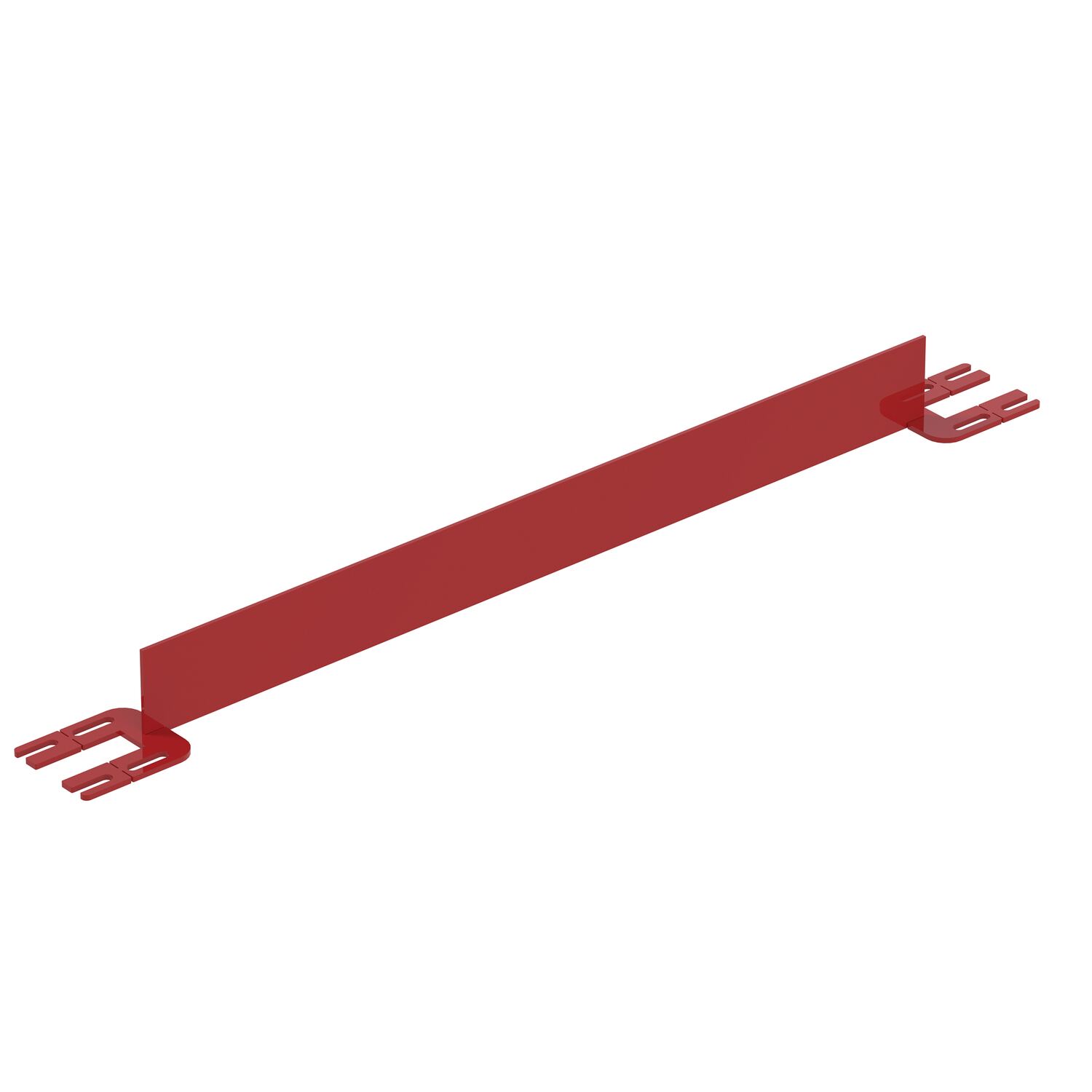 Vestil Steel Toe Board For Pipe Safety Railing - 4 Ft. Length - Red
