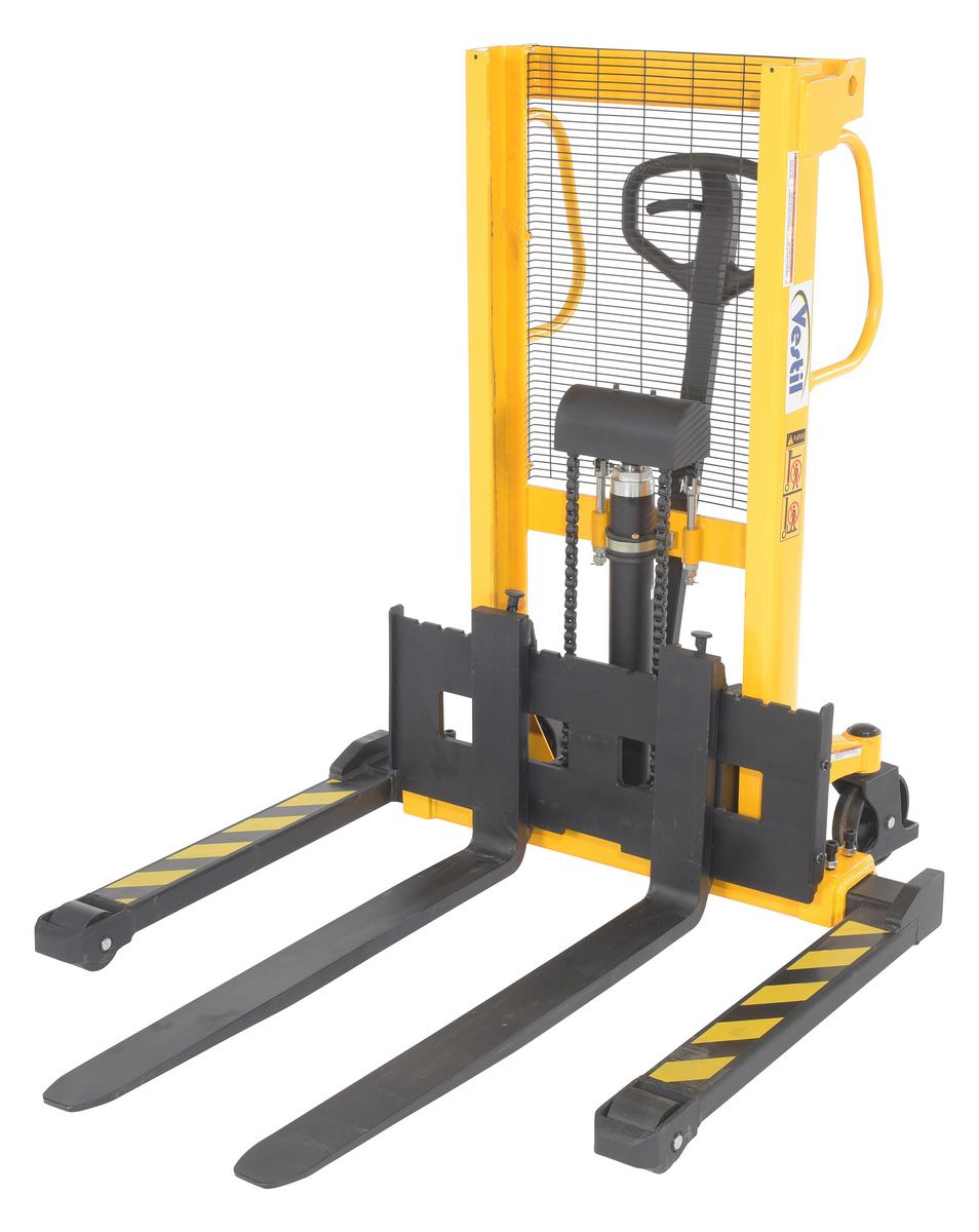 Vestil Stacker Manual Pump - 3 - 35 In. 2,000 lb Black / - Yellow