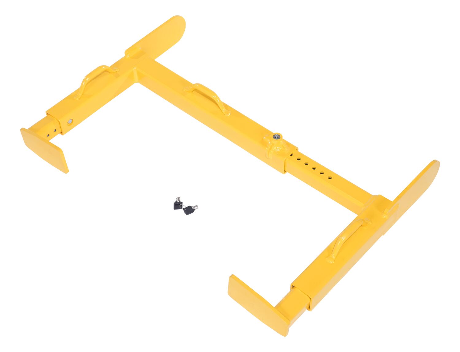 Vestil Steel Trailer Wheel Lock - 24 In. x 35 In. For Use On Dual Tires - Yellow