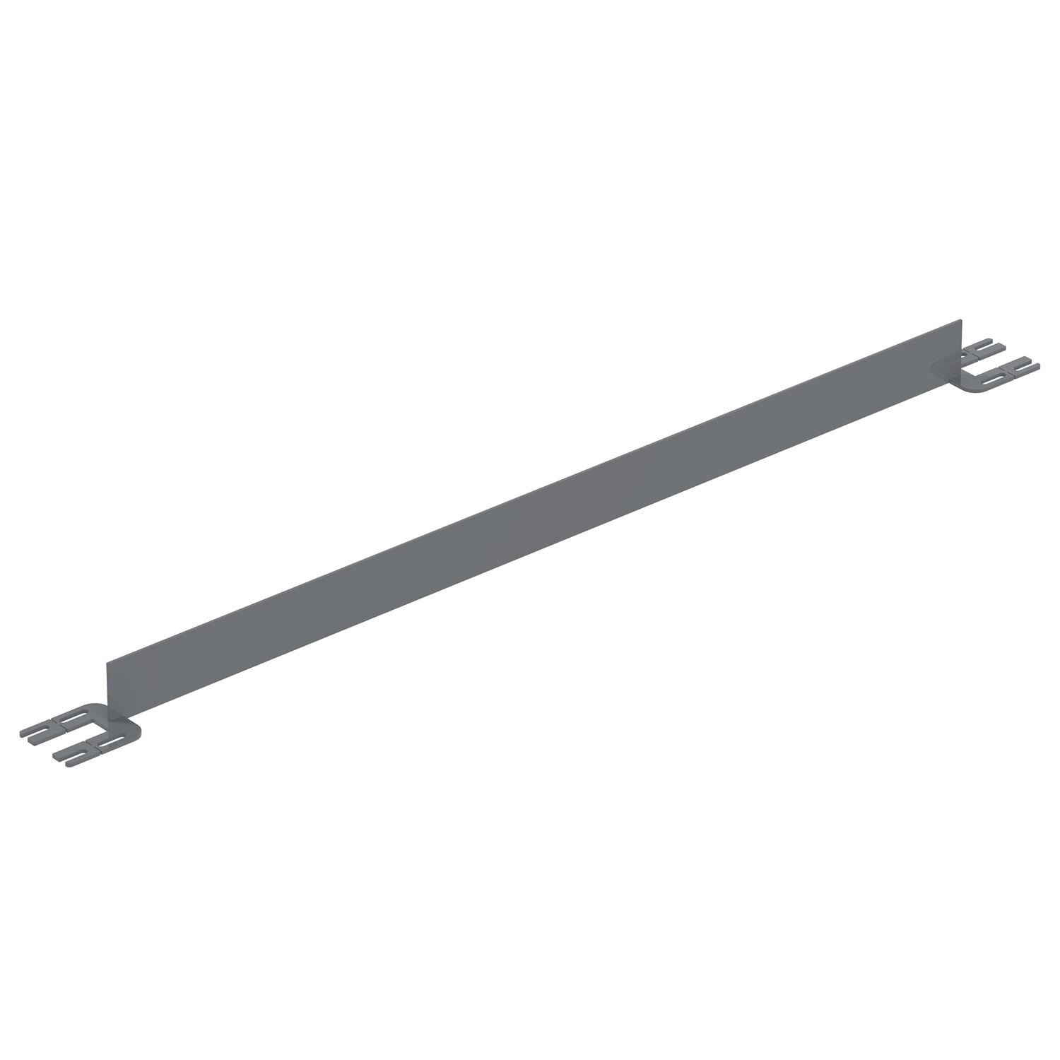Vestil Steel Toe Board For Pipe Safety Railing - 6 Ft. Length - Gray Semi Gloss