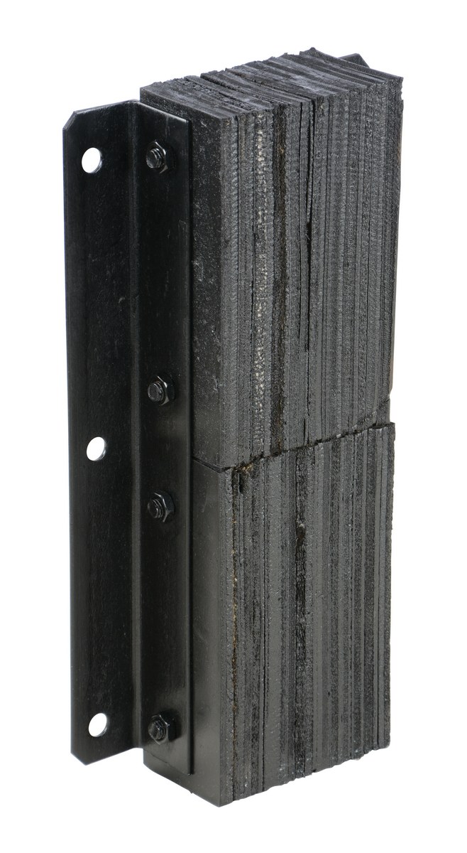 Vestil Rubber Laminated Dock Bumper - 24 In. x 11 In. x 4-1/2 In. - Black