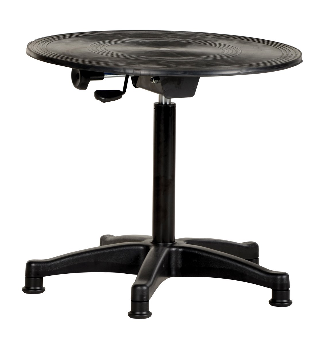 Vestil Steel Turntable - 24 In. Diameter Gas Cylinder 21-31 In. Height Adjustment 300 lb - Black