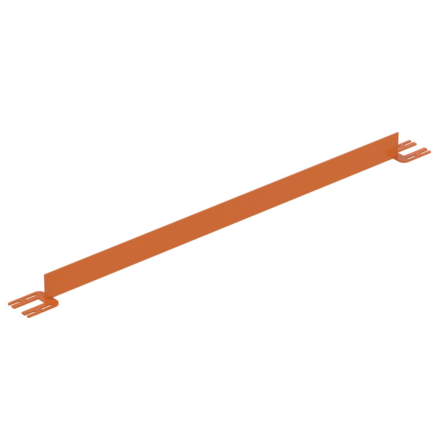Vestil Steel Toe Board For Pipe Safety Railing - 6 Ft. Length - Orange