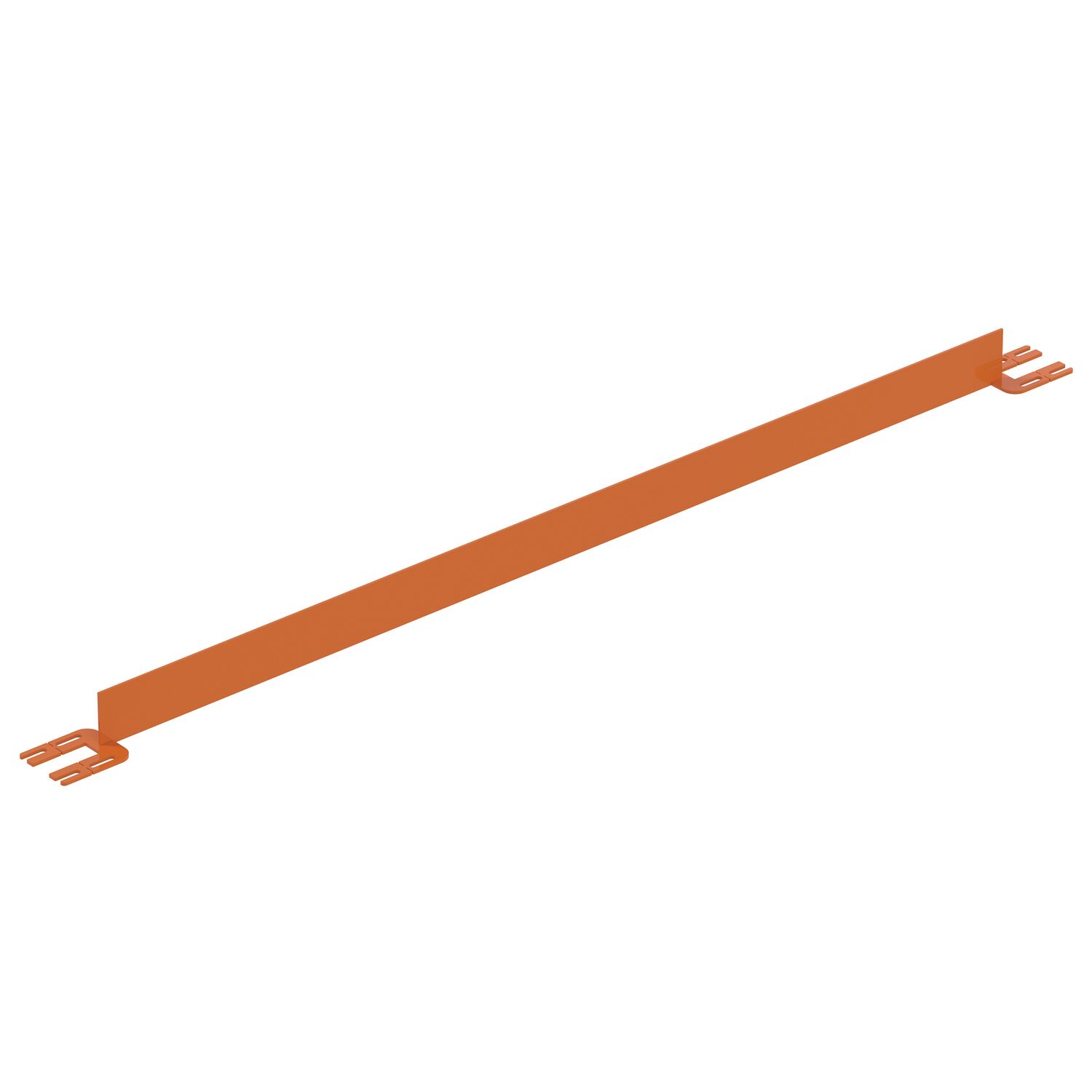 Vestil Steel Toe Board For Pipe Safety Railing - 7 Ft. Length - Orange