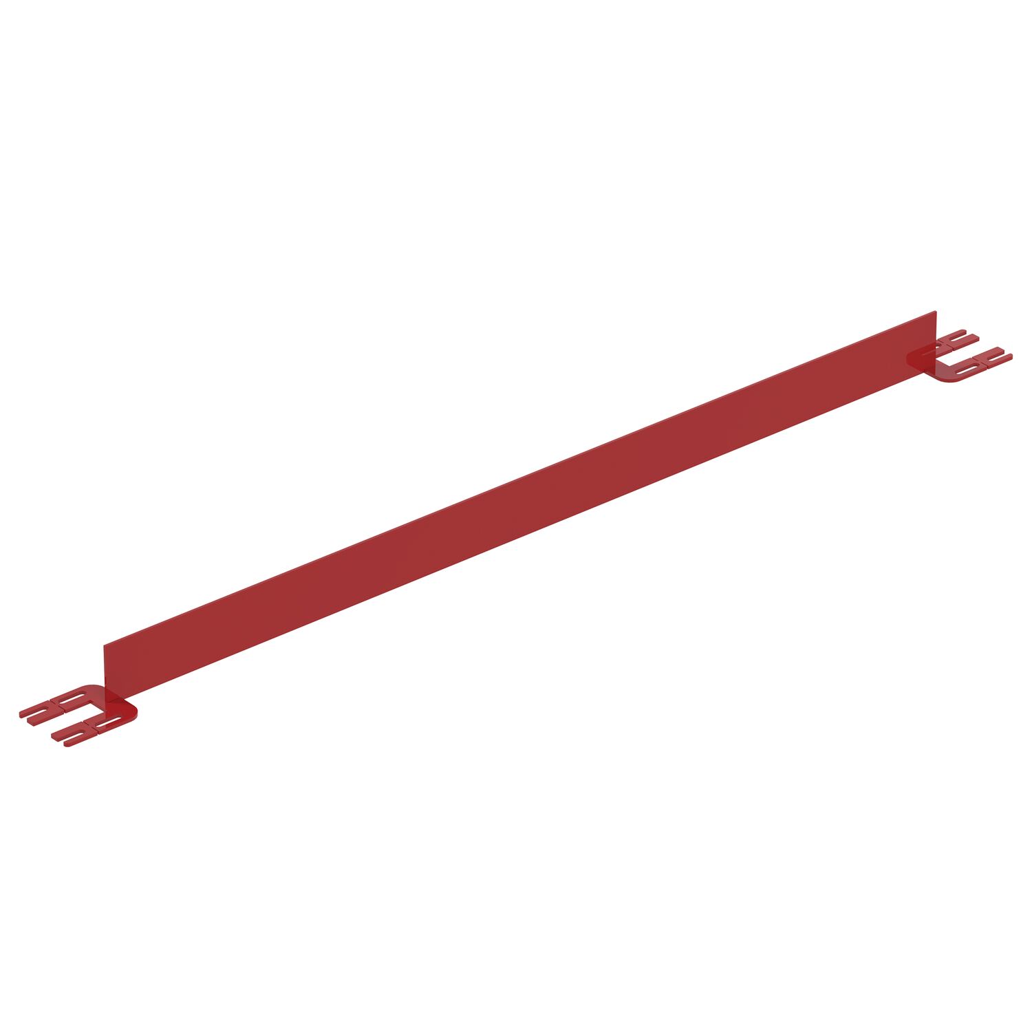 Vestil Steel Toe Board For Pipe Safety Railing - 6 Ft. Length - Red