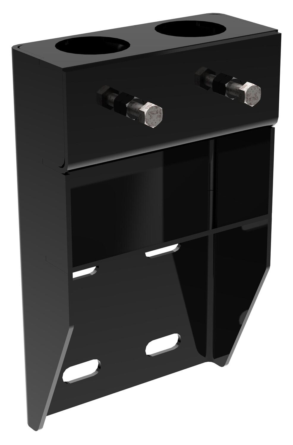 Vestil Steel Wall Mount Bracket For Pipe Safety Railing - Black
