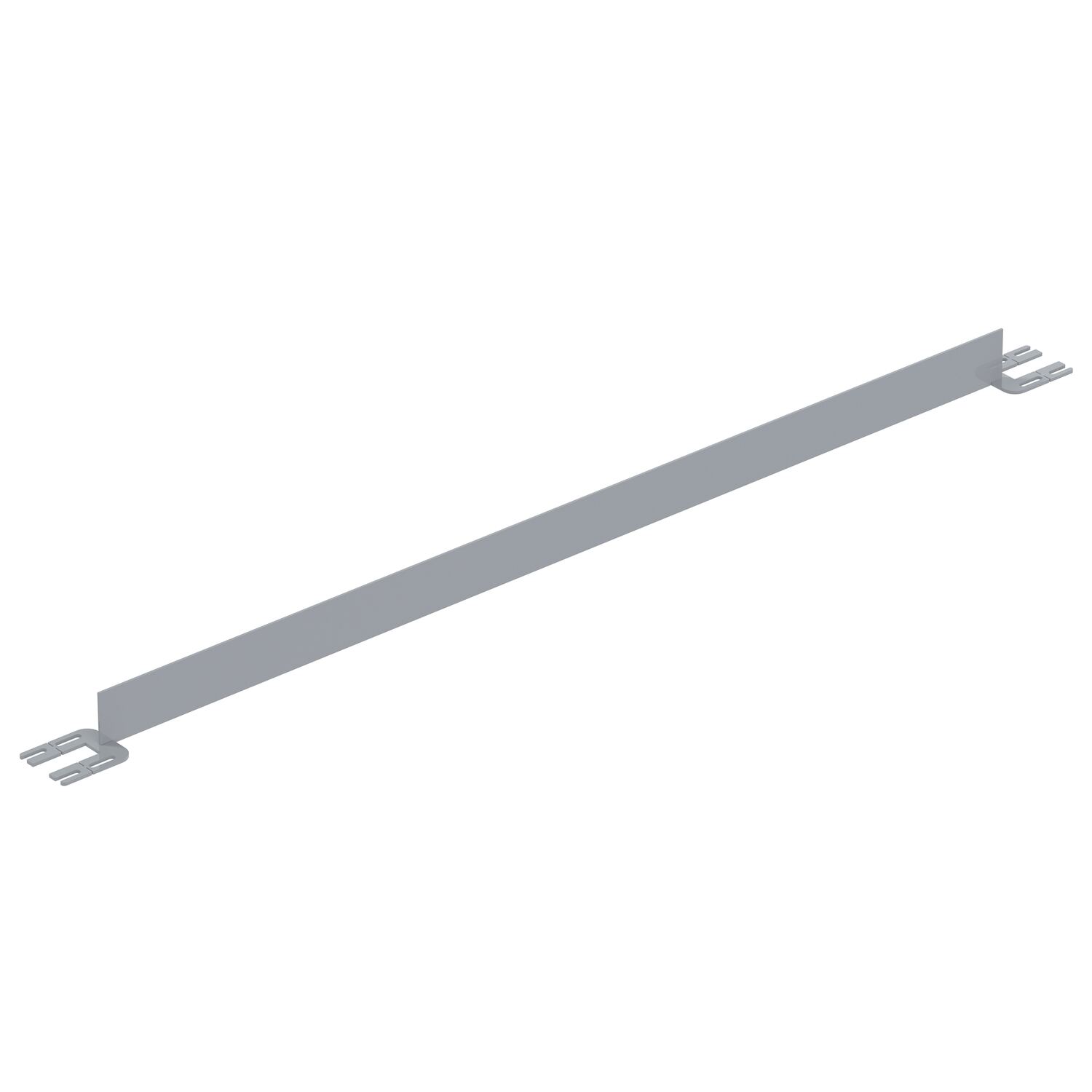 Vestil Steel Toe Board For Pipe Safety Railing - 7 Ft. Length - Silver