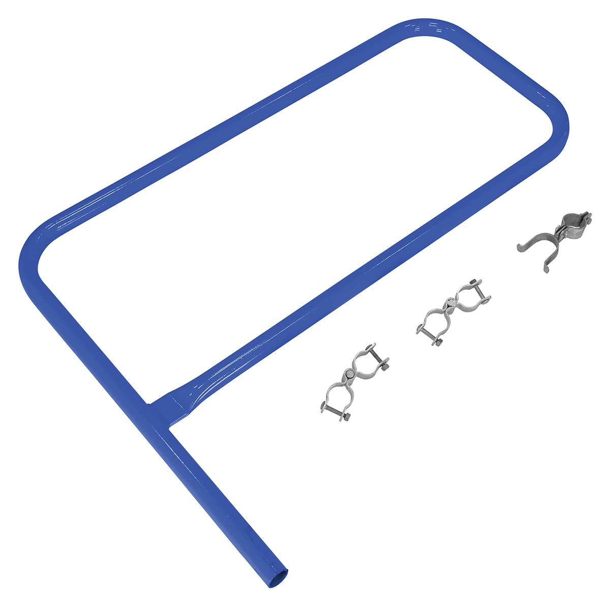 Vestil Steel Pipe Safety Railing Gate P-Shaped - 36 In. x 36 In. - Blue