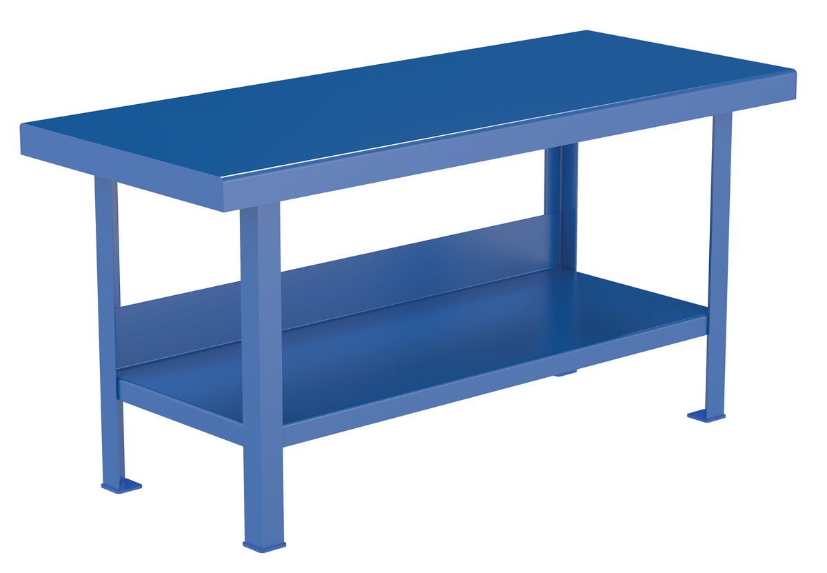 Vestil Heavy Duty Steel Work Bench - 30 In. x 72 In. 8,000 lb - Blue