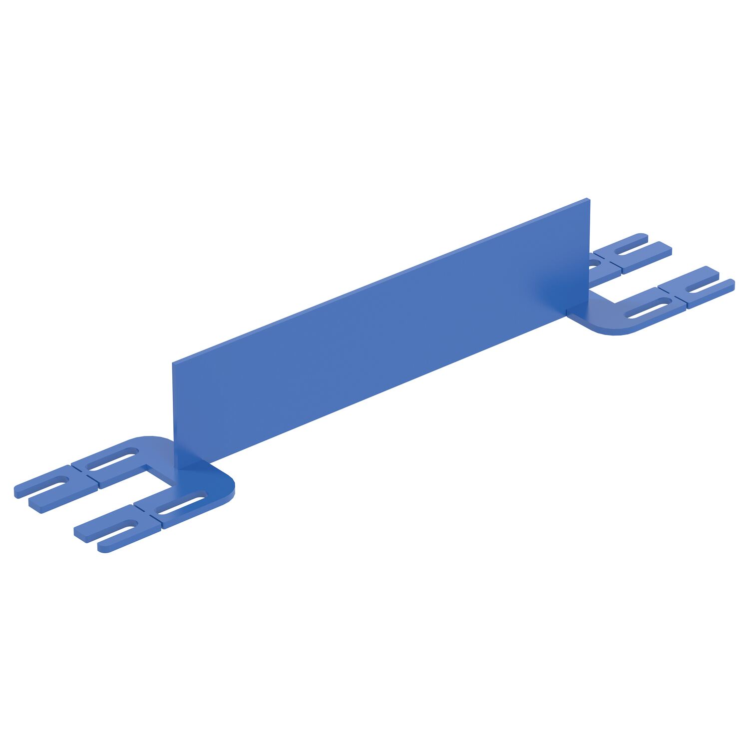 Vestil Steel Toe Board For Pipe Safety Railing - 2 Ft. Length - Blue