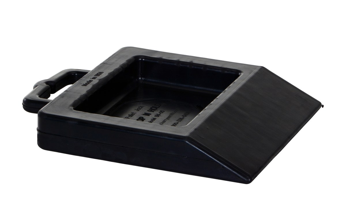 Vestil Rubber Pallet Truck Stop - 11-1/2 In. x 11-1/2 In. - Black