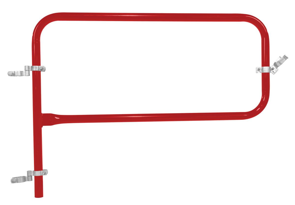 Vestil Steel Pipe Safety Railing Gate P-Shaped - 48 In. x 36 In. - Red