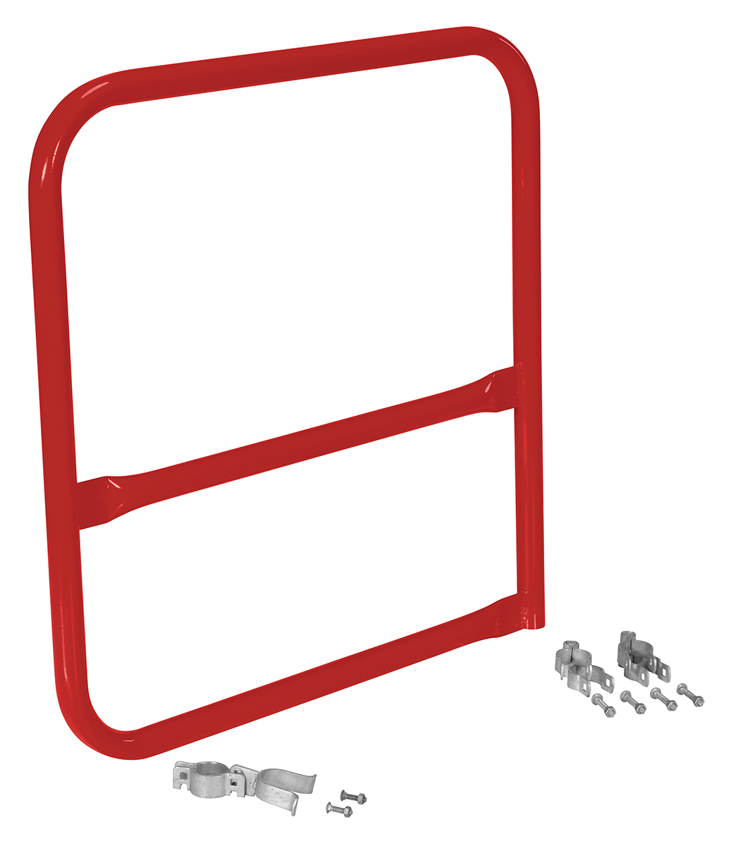 Vestil Steel Pipe Safety Railing Gate B-Shaped - 36 In. x 36 In. - Red