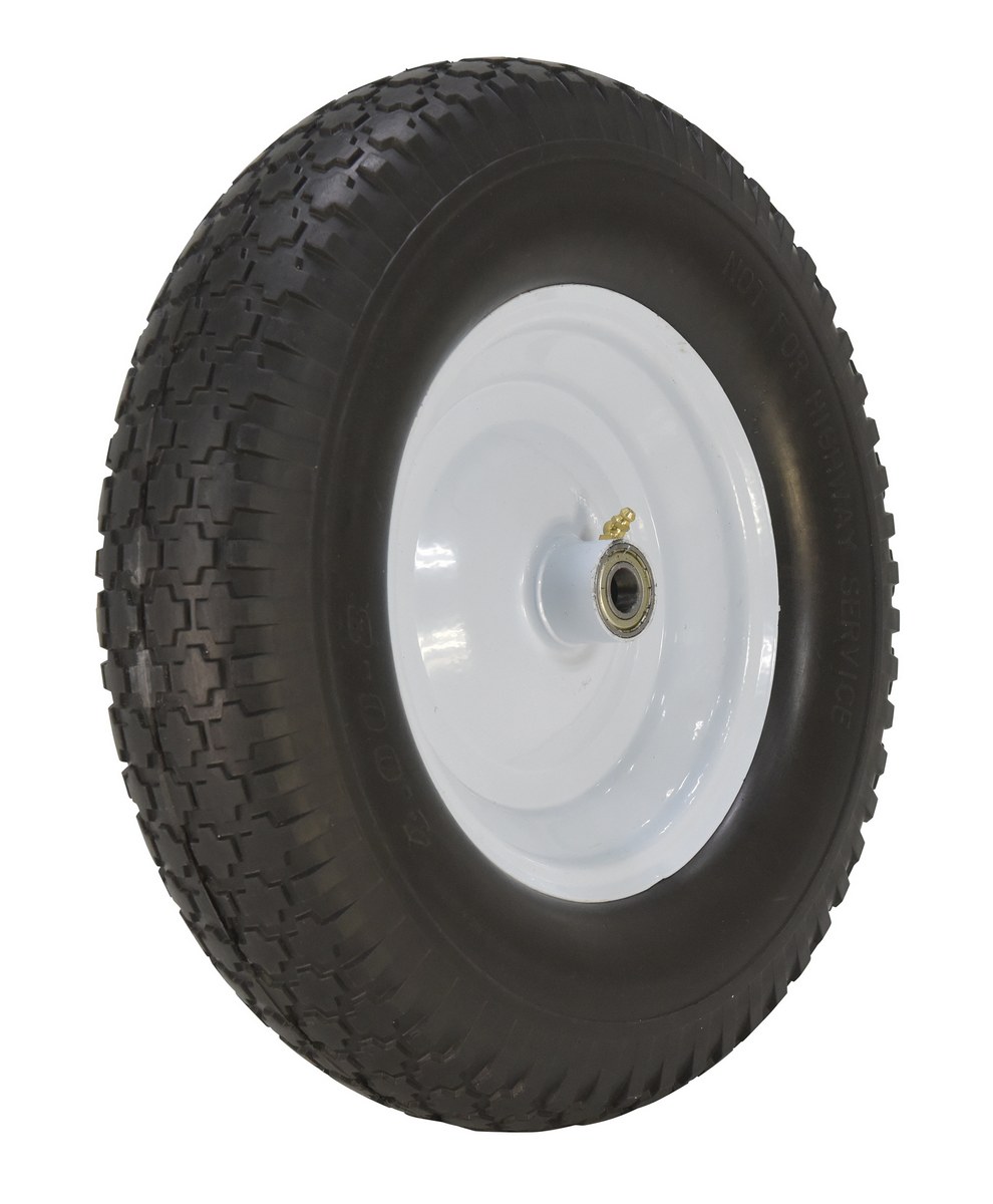 Vestil Polyurethane Solid Foam Wheel - 16 In. Diameter x 4 In. Width 300 lb - Black
