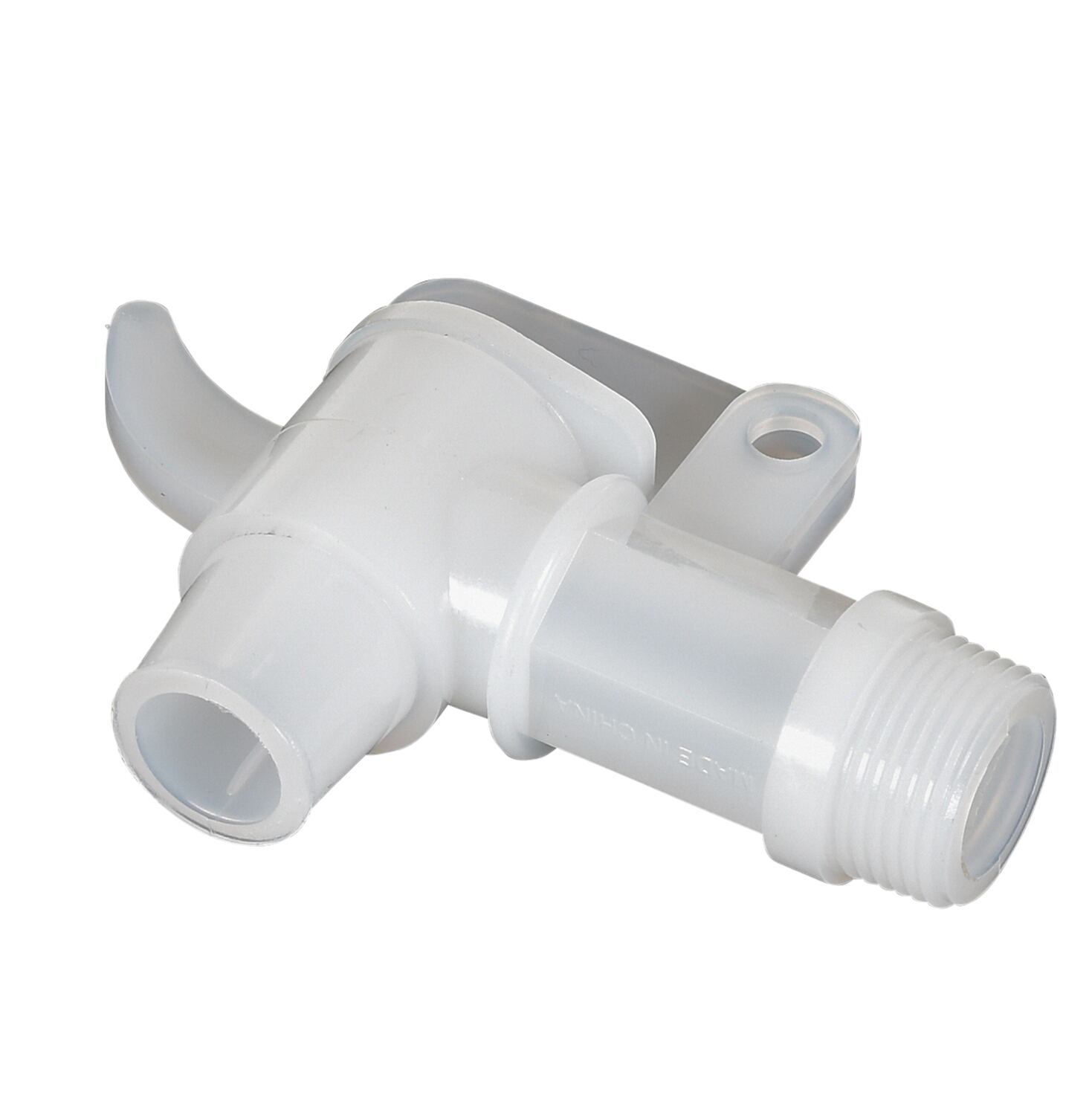 Vestil Polyethylene Drum Faucet Non-Adjustable - 3/4 In. Bung - White