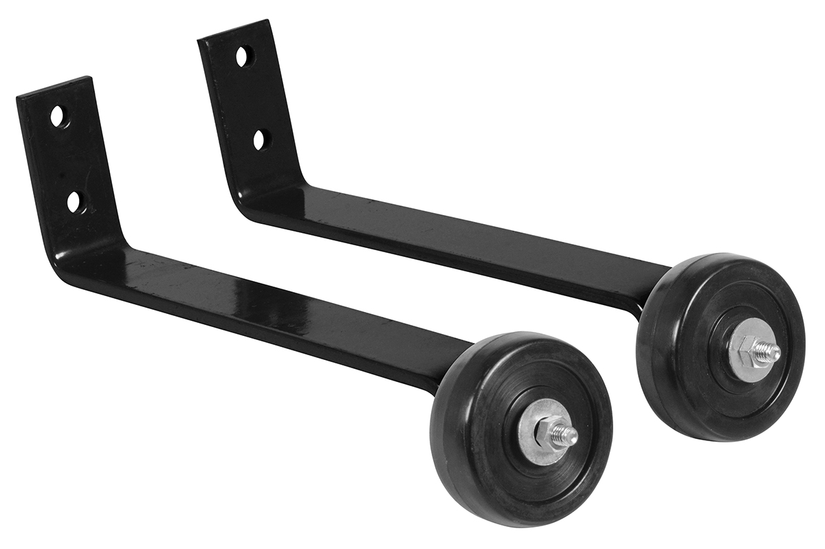Vestil Steel Pipe Railing Barricade Base With Wheels - Black