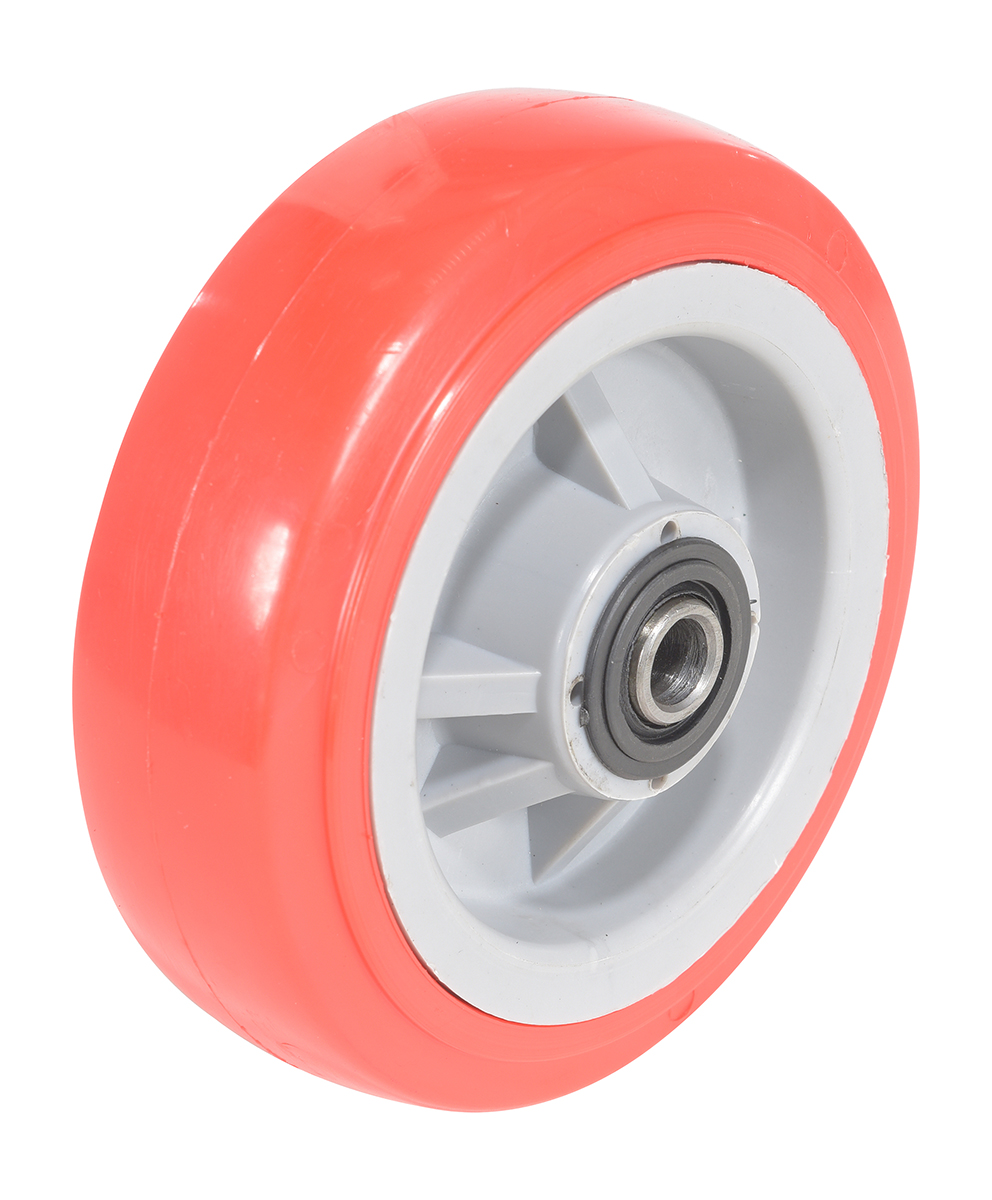Vestil Polypropylene Wheel - 6 In. Diameter x 2 In. Width - Red/White