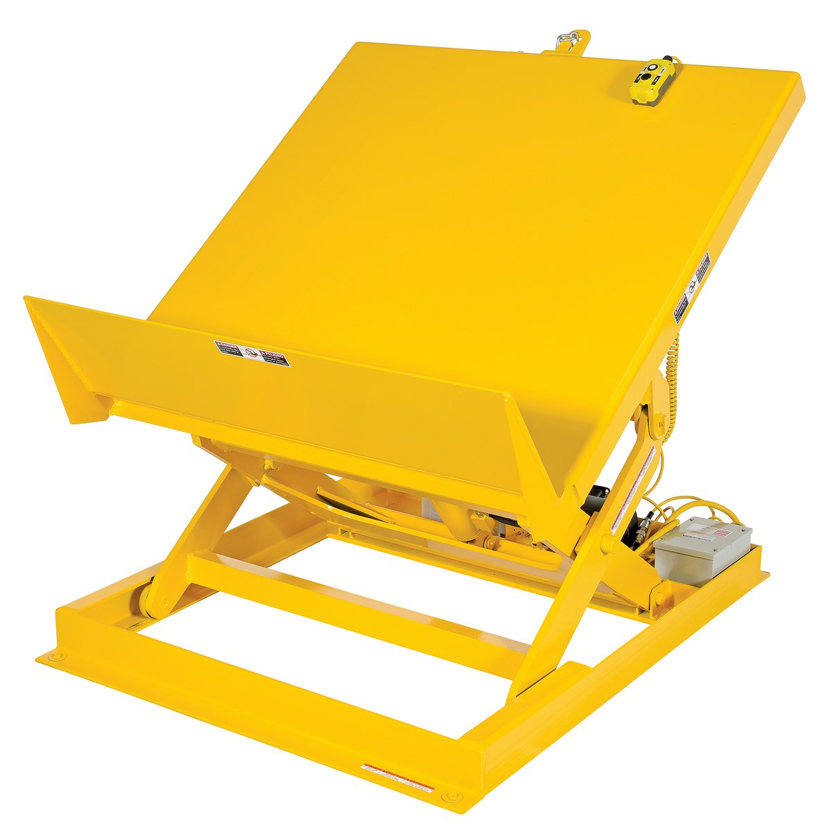 Vestil Steel Ergonomic Lift/Tilt Table - 36 In. x 48 In. 230 Volt 1 Phase 4,000 lb - Yellow