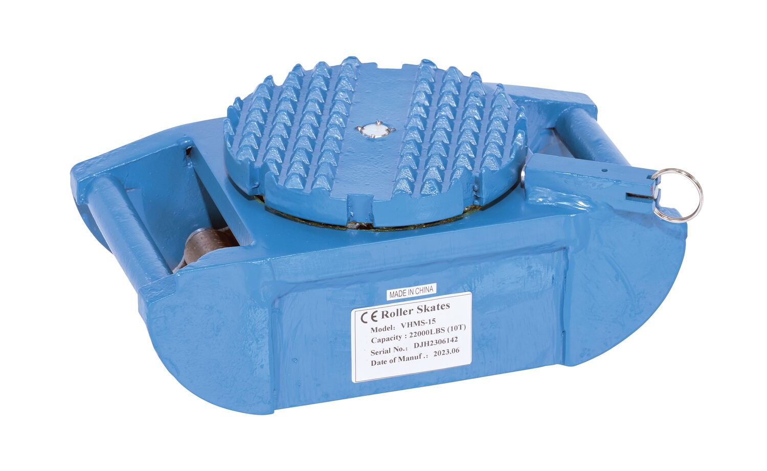 Vestil Steel Machine Roller - 22,000 lb - Blue