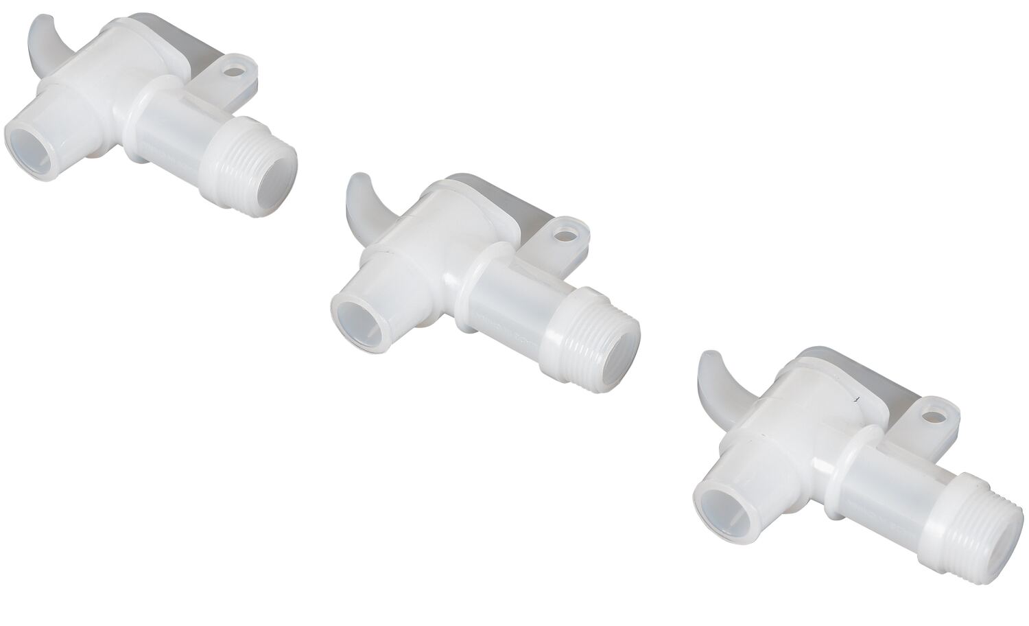 Vestil Polyethylene Drum Faucet Non-Adjustable - 3 3/4 In. Bung - White