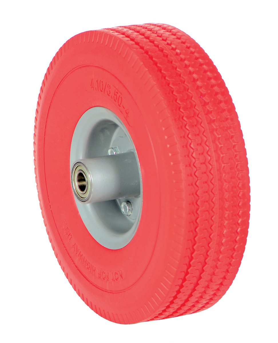 Vestil Polyurethane Solid Foam Wheel - 10 In. Diameter x 3-1/2 In. Width 300 lb - Red