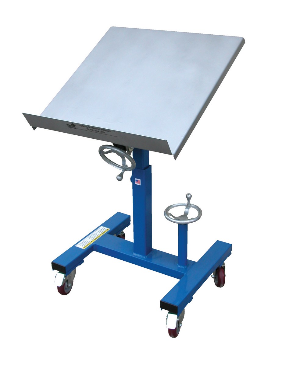 Vestil Steel Mobile Tilting Work Table - 24 In. x 24 In. 300 lb - Blue