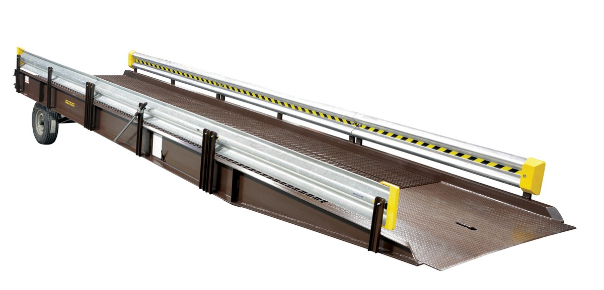 Vestil Factory Installed Guard Rail - 30 Ft. Length For Steel Yard Ramp Units