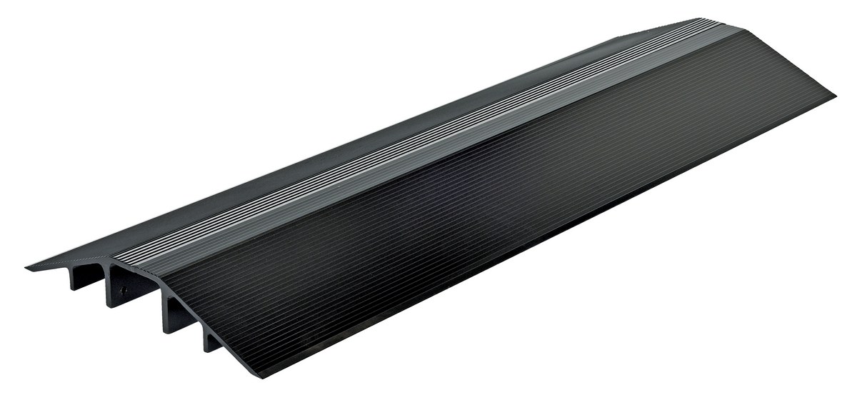 Vestil Aluminum Extruded Hose/Cable Crossover - 72 In. Length - Black