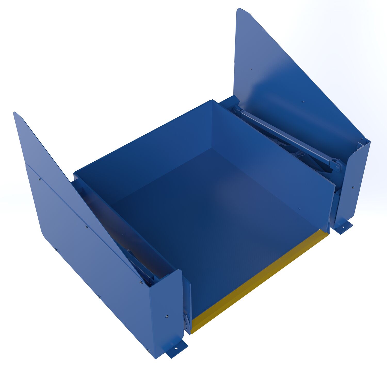 Vestil Steel Zero Lift and Tilt Table - 52 In. x 72 In. AC Powered 460 Volt 3 Phase 2,000 lb - Blue