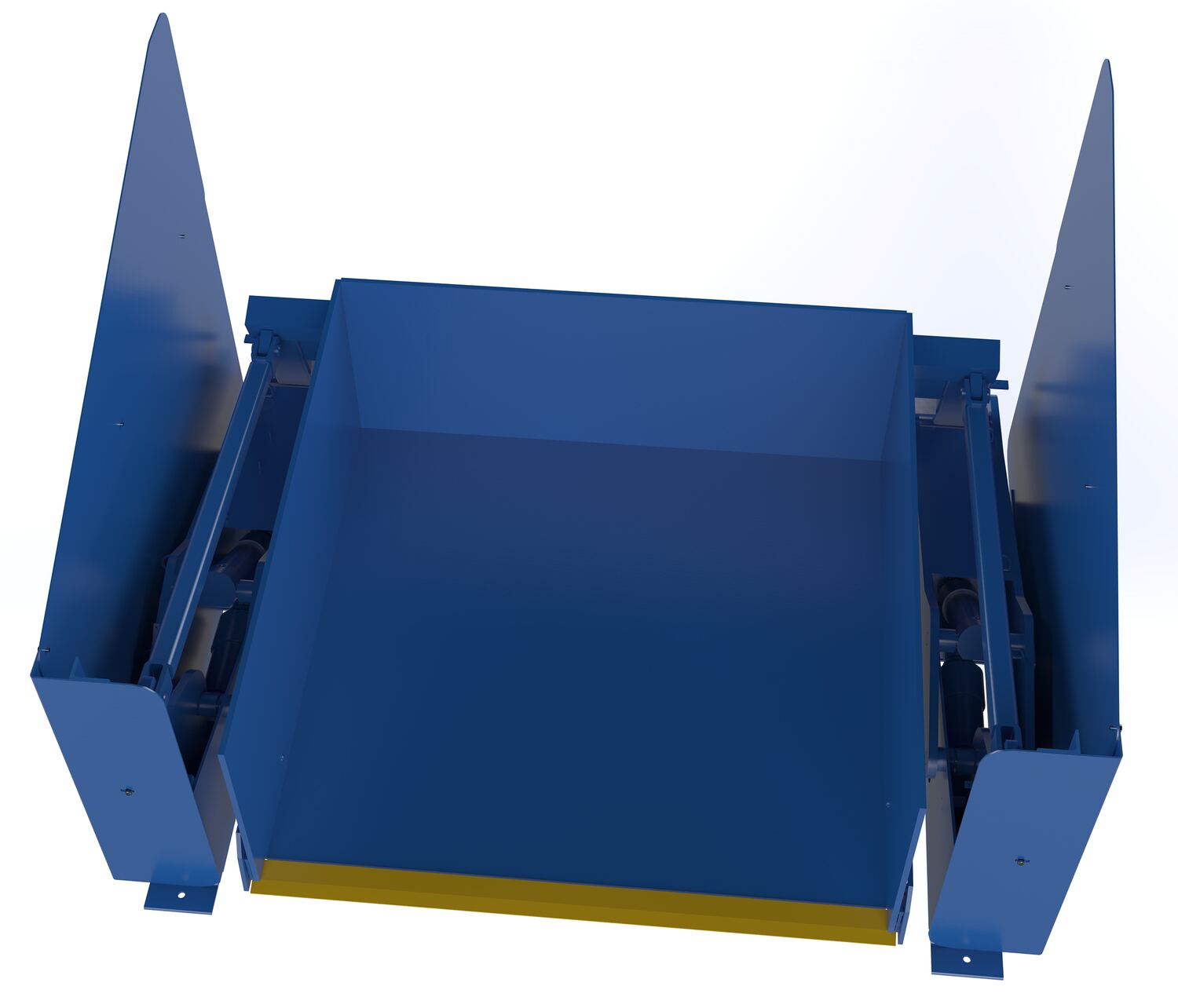 Vestil Steel Zero Lift and Tilt Table - 52 In. x 72 In. AC Powered 460 Volt 3 Phase 4,000 lb - Blue