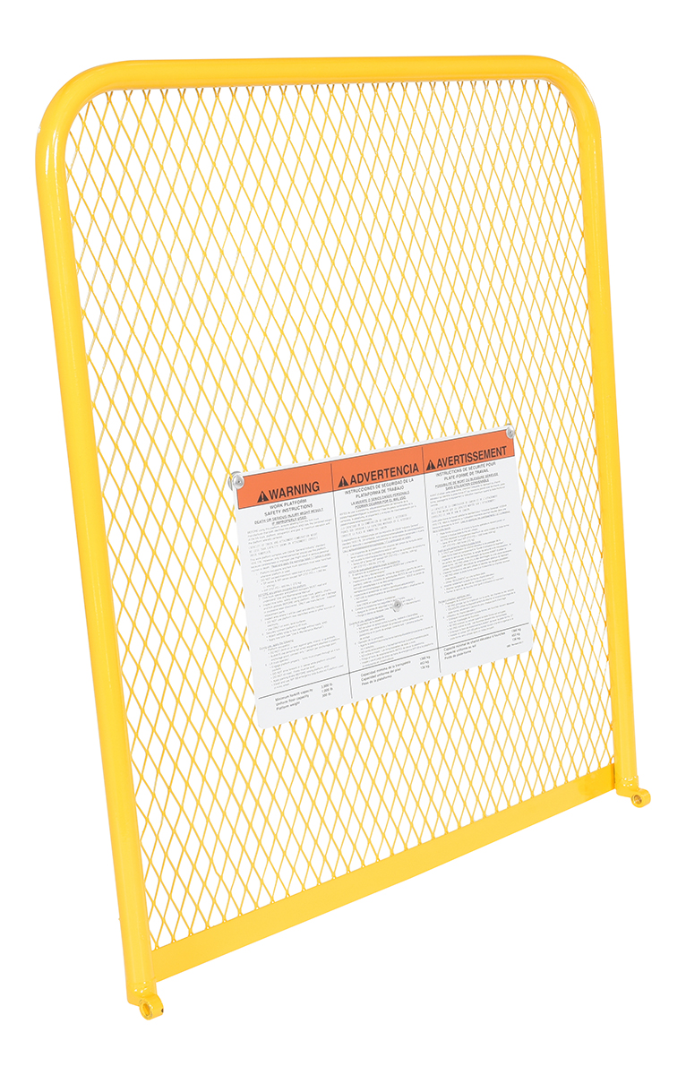 Vestil Steel Work Platform - 84 In. Back Height x 36 In. Wide - Yellow