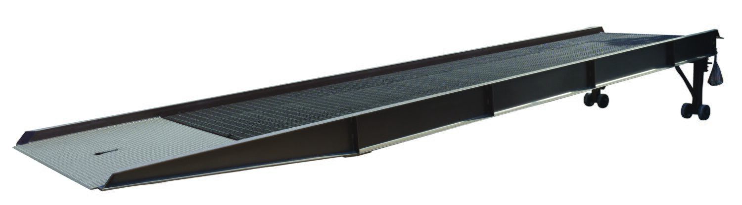 Vestil Steel Overlap Yard Ramp - 84 In. x 30 Ft. 16,000 lb Earth Tone - Brown