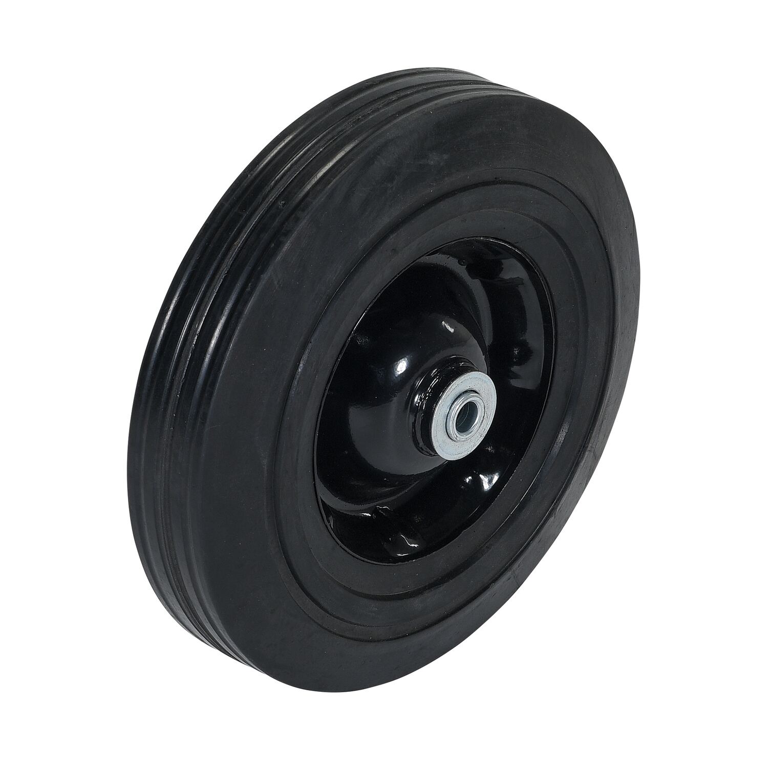 Vestil Hard Rubber Wheel - 10 In. Diameter x 2-1/2 In. Width 1/2 In. Bearing 400 lb - Black