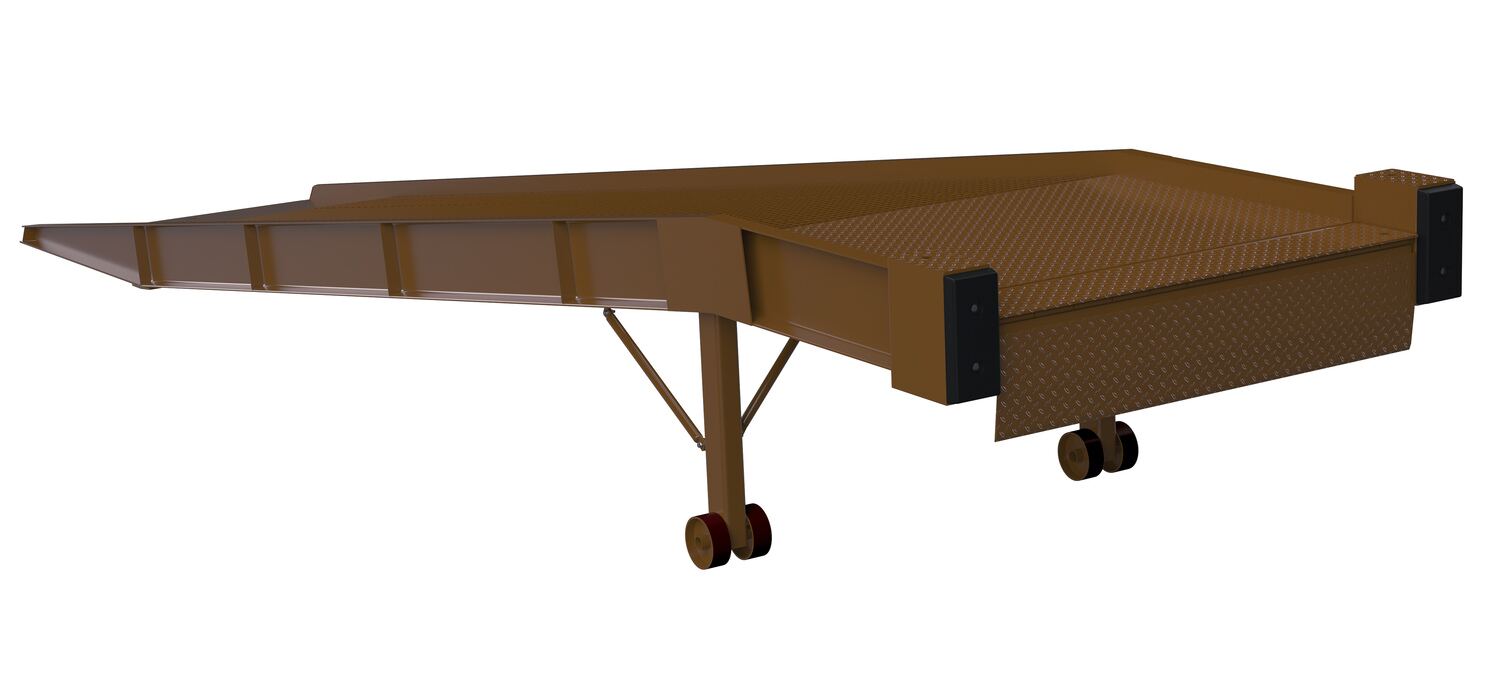 Vestil Steel Yard Ramp Mechanical Dock Leveler - 84 In. x 36 Ft. 16,000 lb Earth Tone - Brown