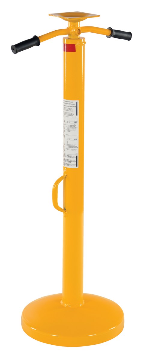 Vestil Steel Economy Stabilizing Jack with - 2 Handles 16-5/8 In. x 16-5/8 In. x 44 In. 50,000 lb Static - Yellow