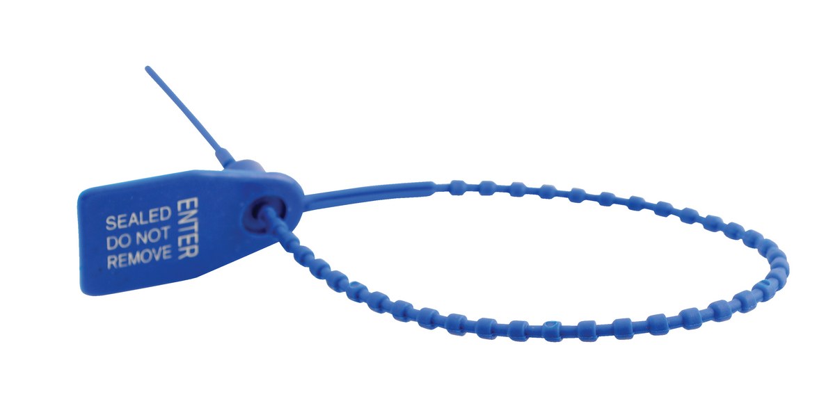Vestil Polypropylene Security Seal - 14-1/8 In. x 1 In. x 1/2 In. Length - Blue