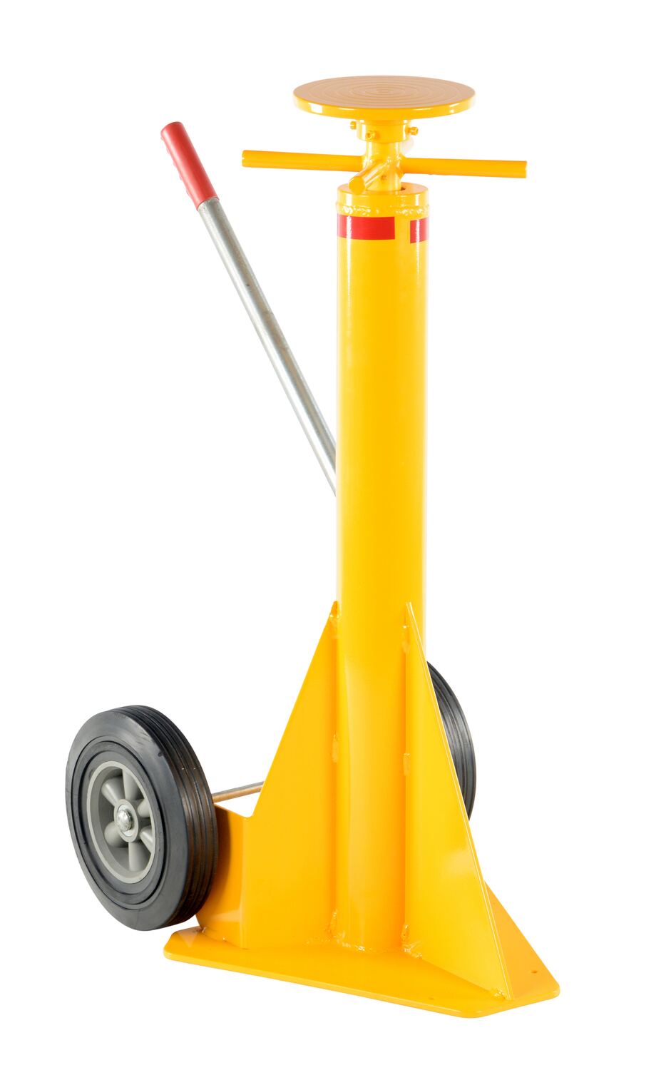 Vestil Steel Trailer Stabilizing Spin Top Jack - 26-5/8 In. x 17-5/8 In. x 39-1/2 In. 100,000 lb Static - Yellow