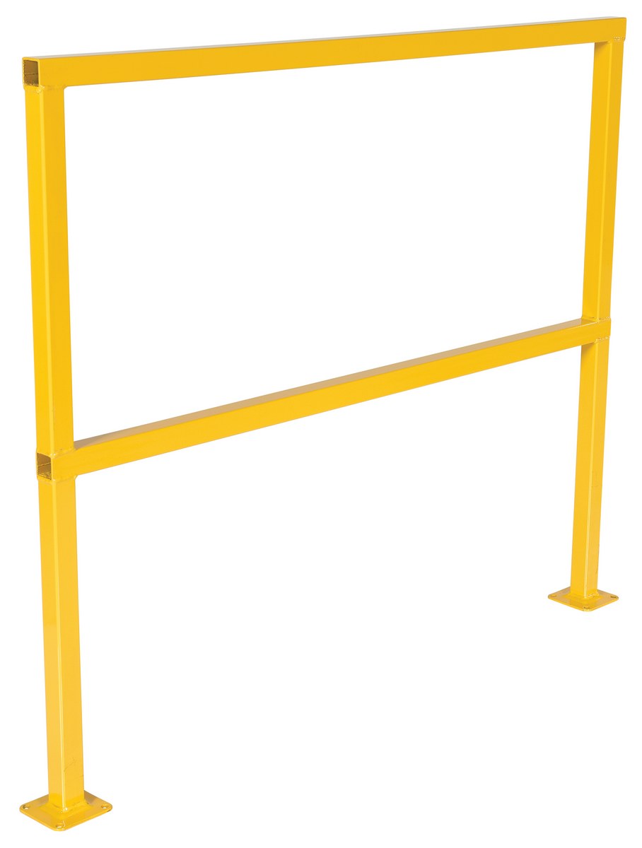 Vestil Steel Square Safety Handrail - 50-1/2 In. x 4 In. x 42 In. - Yellow