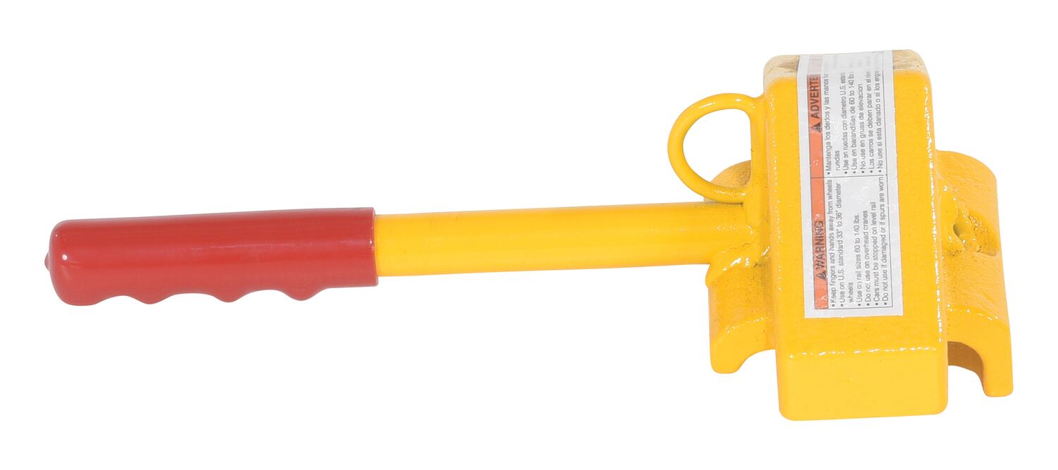 Vestil Steel Single Rail Chock - 7-1/2 In. Width - Yellow