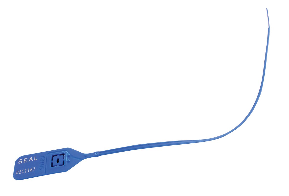 Vestil Polypropylene Security Seal - 15 In. x 1-1/8 In. x 1-1/4 In. Length - Blue