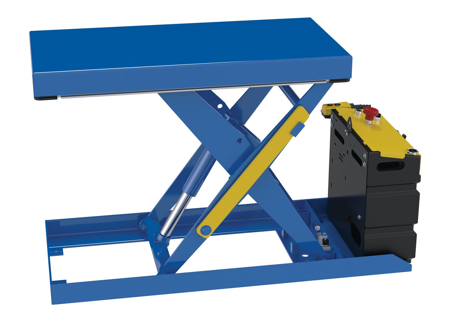 Vestil Steel Scissor Lift Table DC Power - 51-9/16 In. x 20-1/2 In. x 32 In. 1,000 lb - Blue