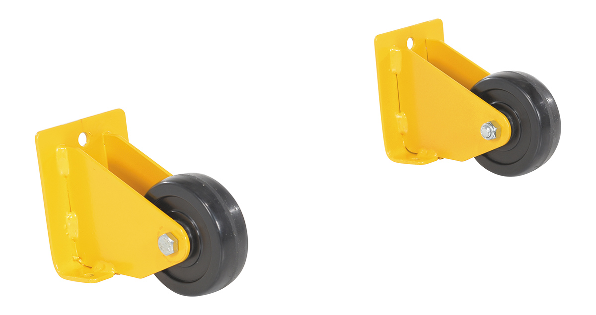 Vestil Hard Rubber Retro Fit Caster/Portability Kit - 3 In. x 1 In. Black For 1 Step Poly Step Stool Models
