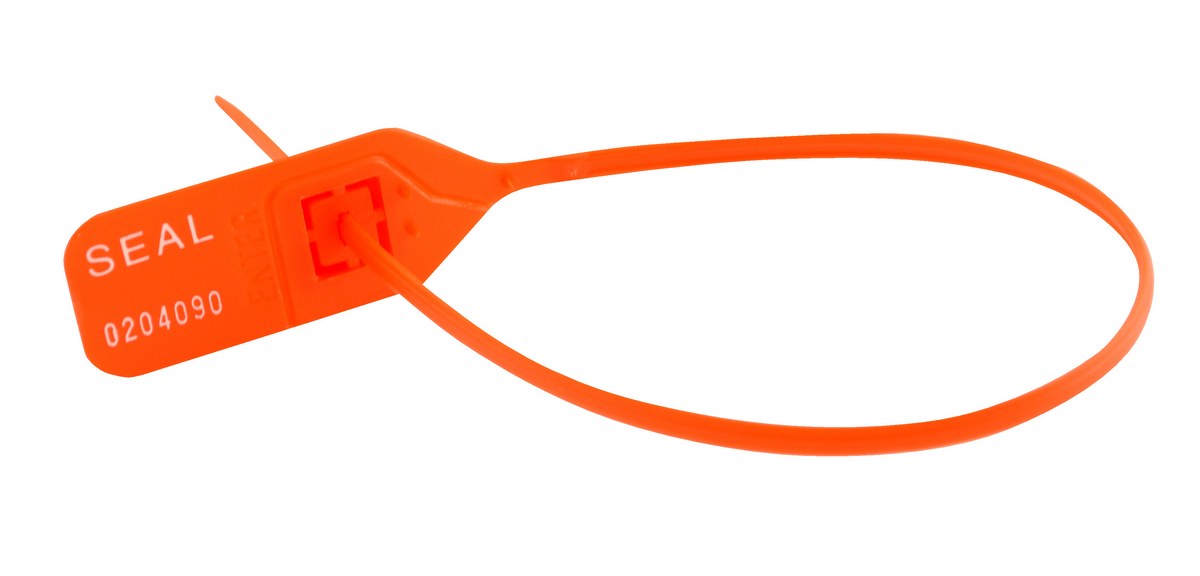 Vestil Polypropylene Security Seal - 15 In. x 1-1/8 In. x 1-1/4 In. Length - Red