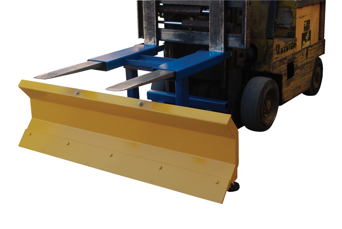 Vestil Steel Snow Plow Blade Fork Mounted - 72 In. Blade Width Blue / - Yellow