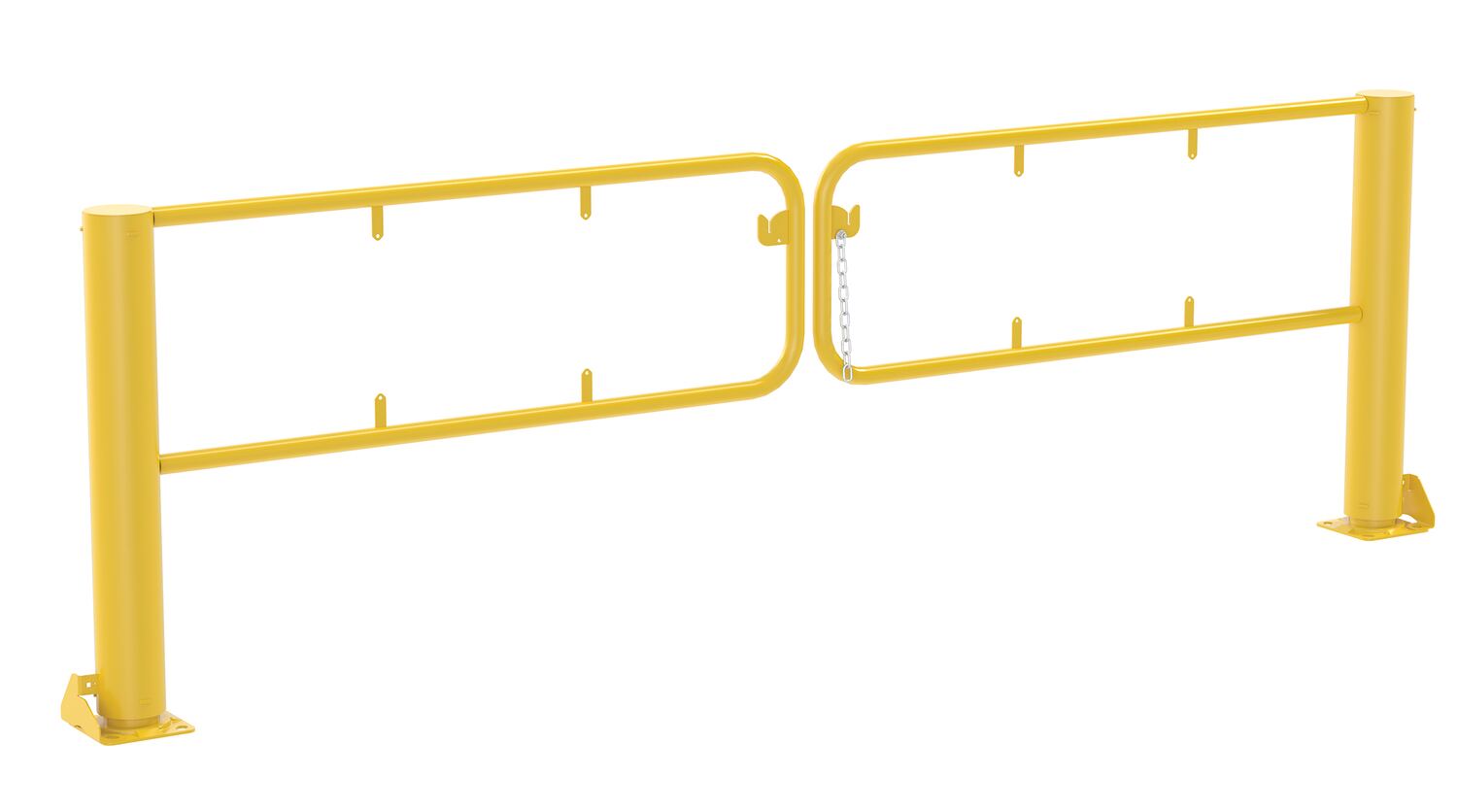Vestil Steel Swivel Dock Gate Pair for - 10 Ft. Door - Yellow